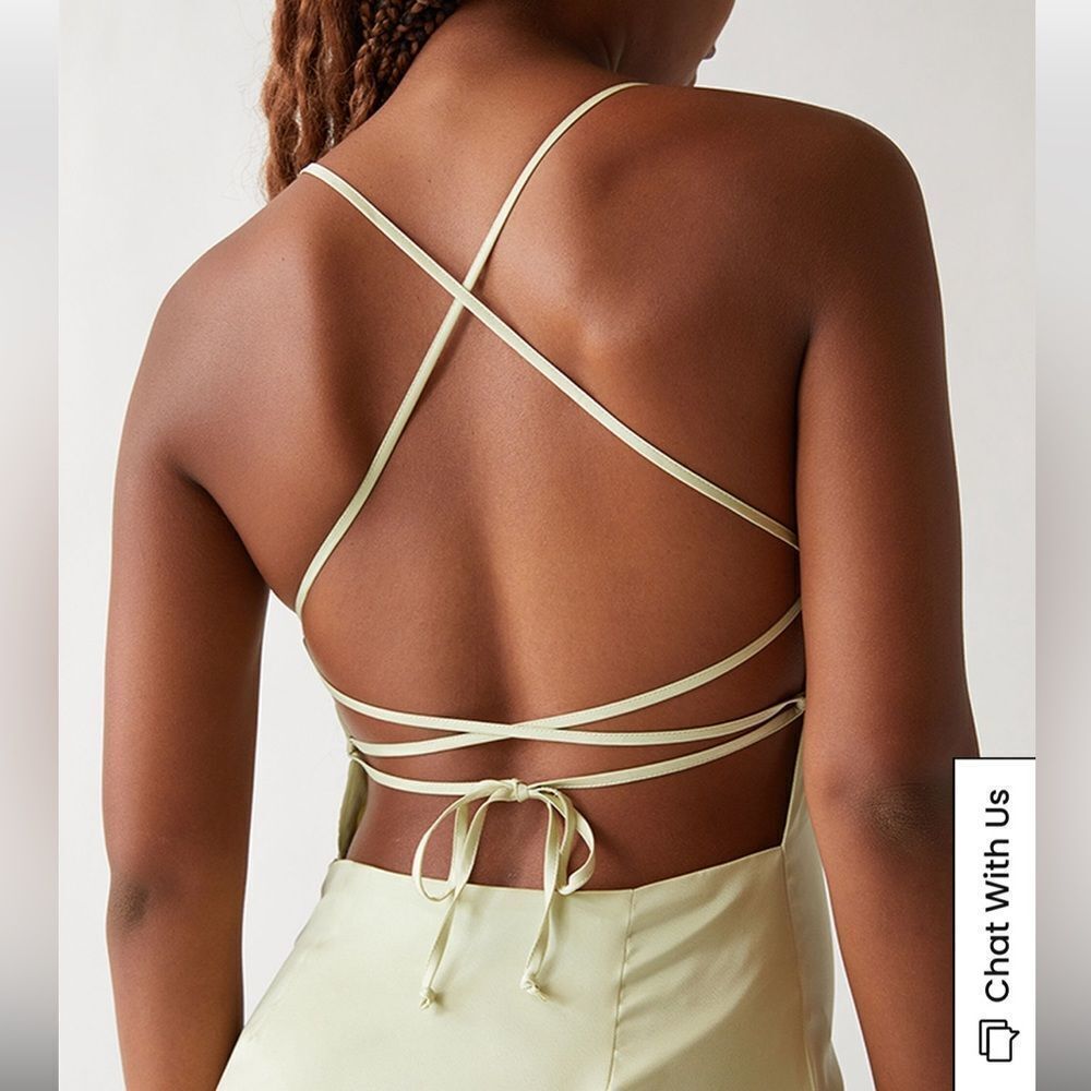🏷️ 5 for $25 - BROWN Kendall & Kylie Lace-up Back Mini Dress